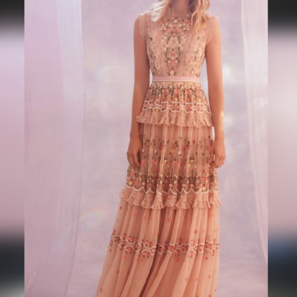 BHLDN Needle & Thread Dress Gown fits size US 2 4 $600 - Picture 8 of 12